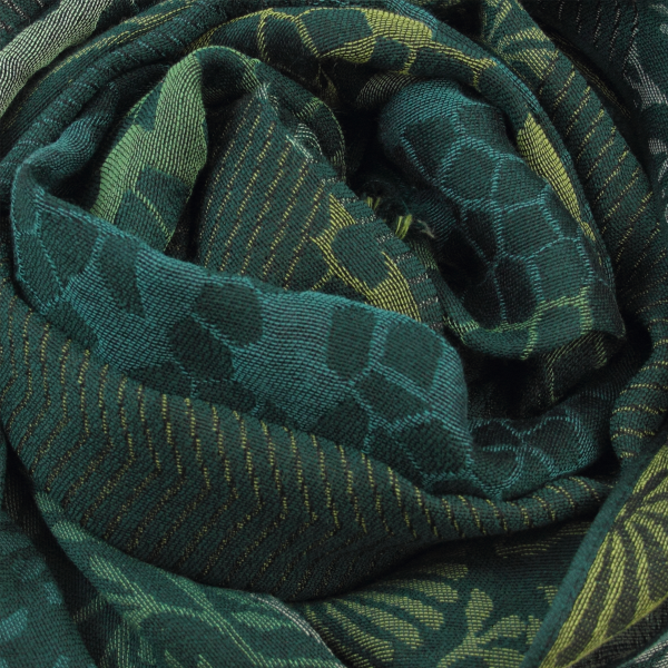 Green-100% natural-women’s-scarf-Charme