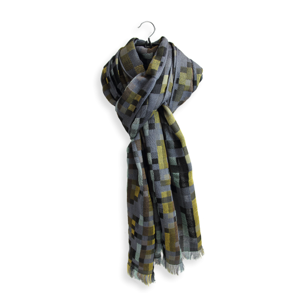 Gray-men’s-wool-cotton-silk-scarf-Recital