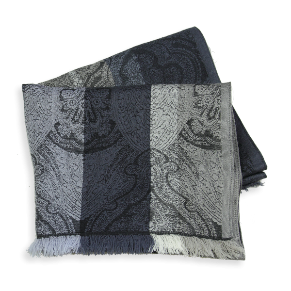 Gray-silk-wool-men's-scarf-Victoria