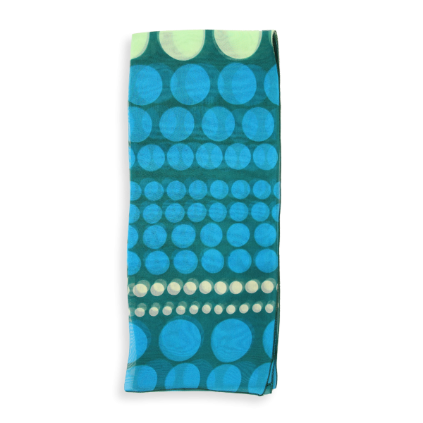 polka dot-printed-green-women's-silk-scarf