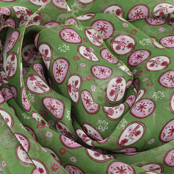 Woman-scarf-silk-printed-flowers-scandinave-green-military-2A