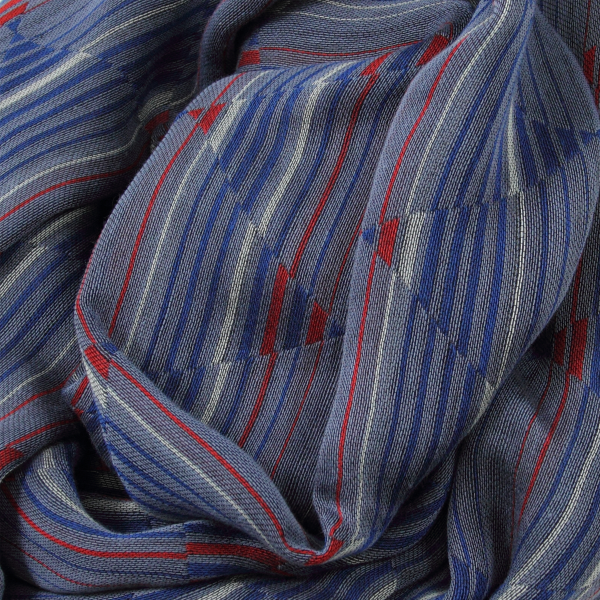 Denim blue-cotton-silk-men’s-scarf-Chicago