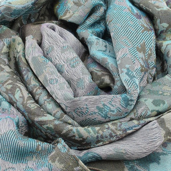 Turquoise-cotton-silk-women's-scarf-Helio