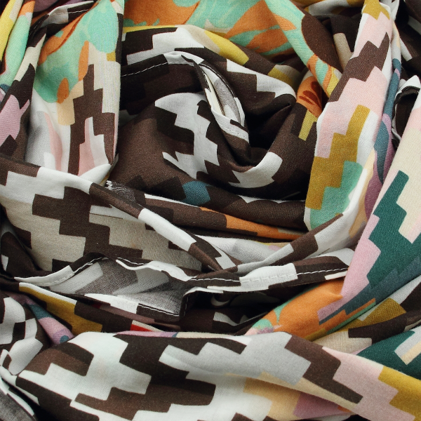 Herringbone-chestnut brown-cotton-women’s-stole