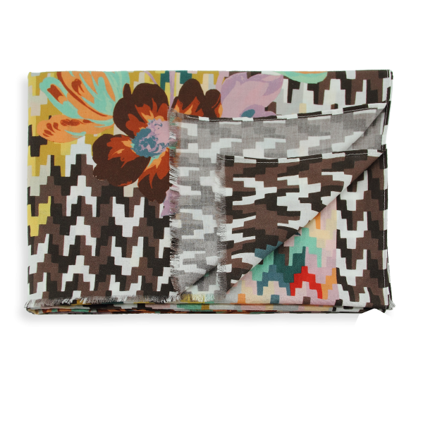 Herringbone-chestnut brown-cotton-women’s-stole