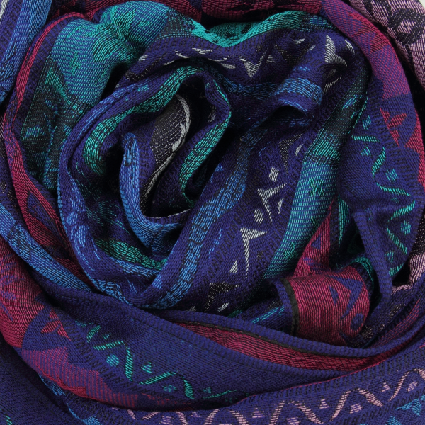 Ink blue-women’s-wool-cotton-silk-scarf-Chanson