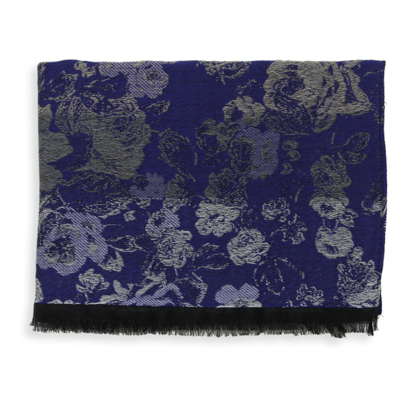 Blue-rayon-cotton-wool-women’s-scarf-Florence