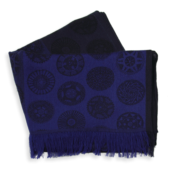 Chrono-blue-rayon-wool-men’s-scarf
