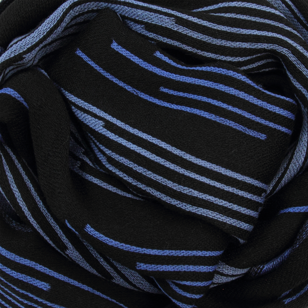 Black-blue-Merino wool-rayon-men’s-scarf-Neon