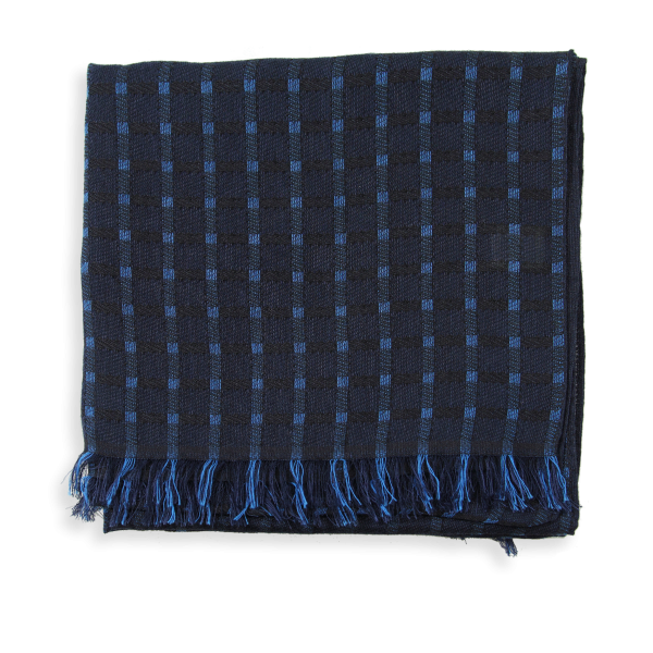 cashmere-coton-silk-man's-scarf-navy-blue-Manchester-1A