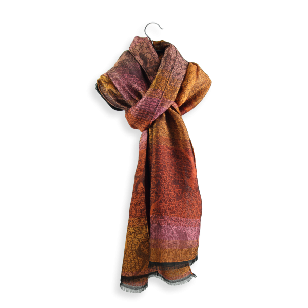 Orange-made-in-France-merino-wool-women’s-scarf-Olivier