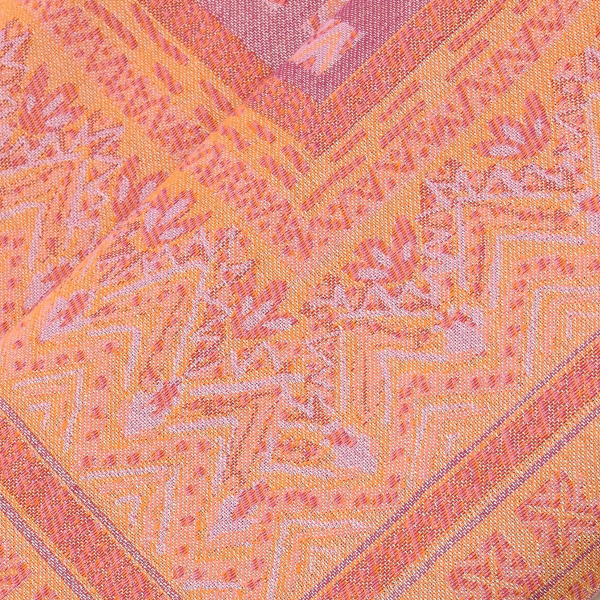 Women's-large stole-wool-orange-Sherazade