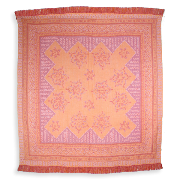 Women's-large stole-wool-orange-Sherazade