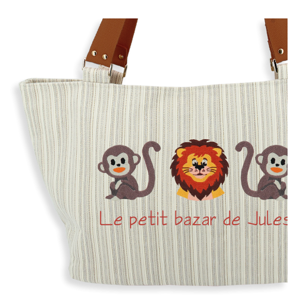 customizable weekend bag for kids - jungle
