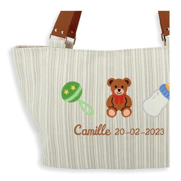 Personalizable diaper bag - Camille