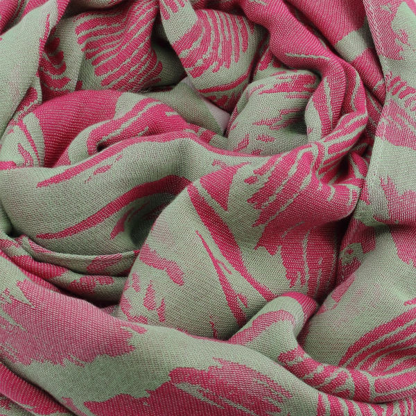 Arum-green-fuchsia-rayon-cotton-women’s-stole