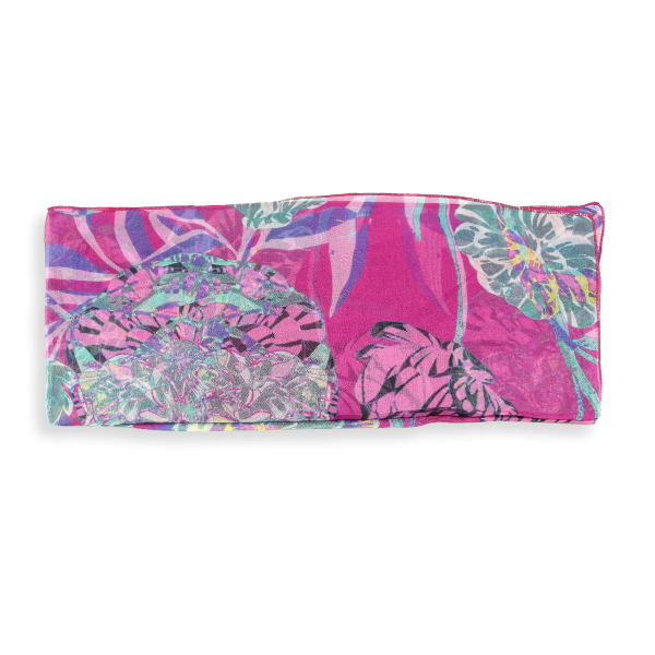 Pink-belle fleur-printed-silk-women’s-scarf