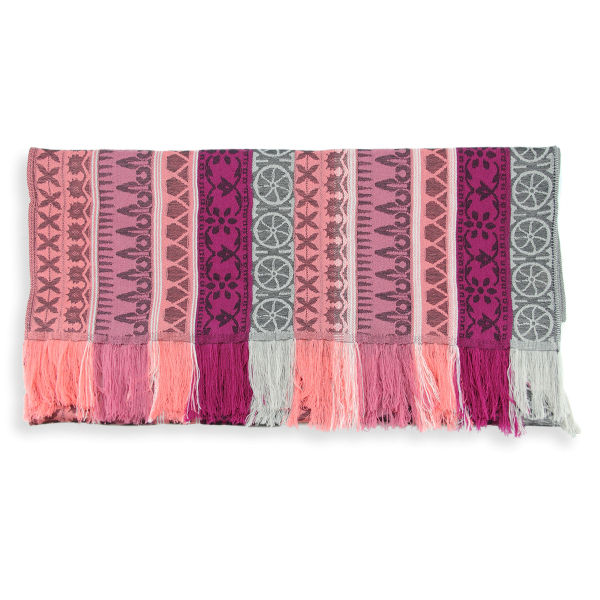 Women's-scarf-wool-modal-pink-gray-Precieux