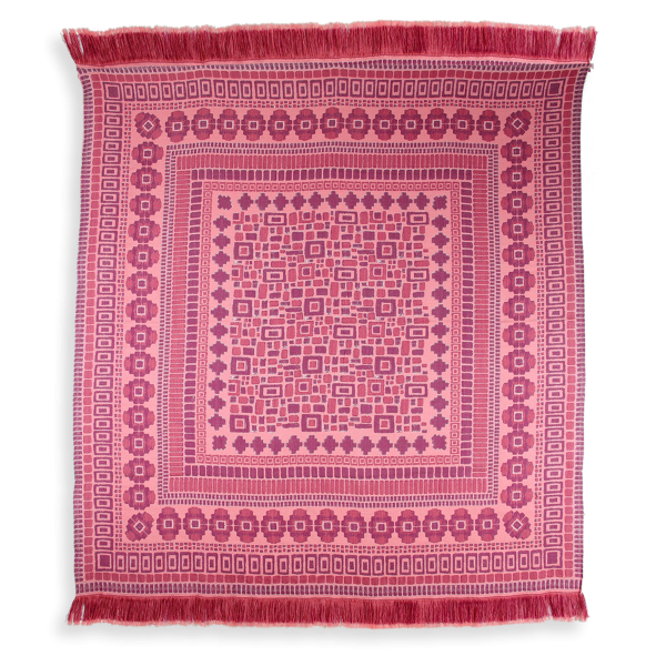 Pink-wool-rayon-women’s-scarf-Rive gauche