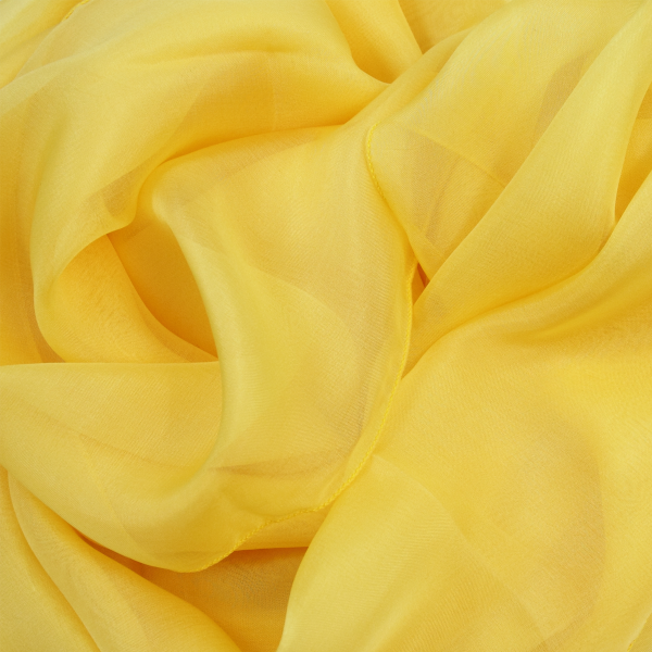 Woman-stole-silk-chiffon-plain-yellow-804A