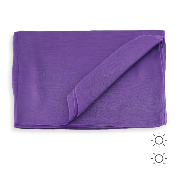 Silk chiffon stole made in France purple