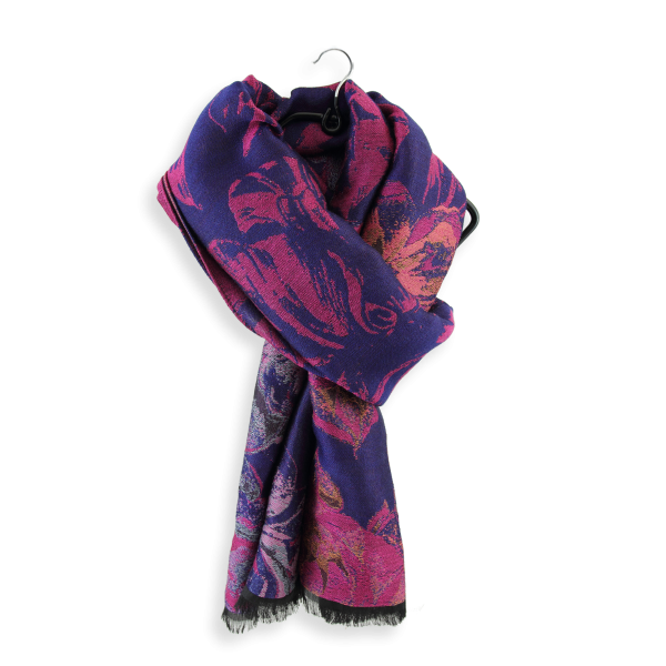 Botanic-purple-silk-cotton-wool-women’s-stole