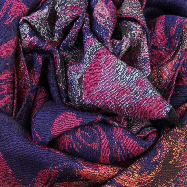 Botanic-purple-silk-cotton-wool-women’s-stole