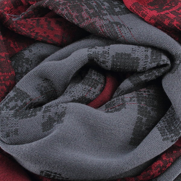 Red-gray-rayon-wool-women’s-men’s-oversized-stole-Philadelphia