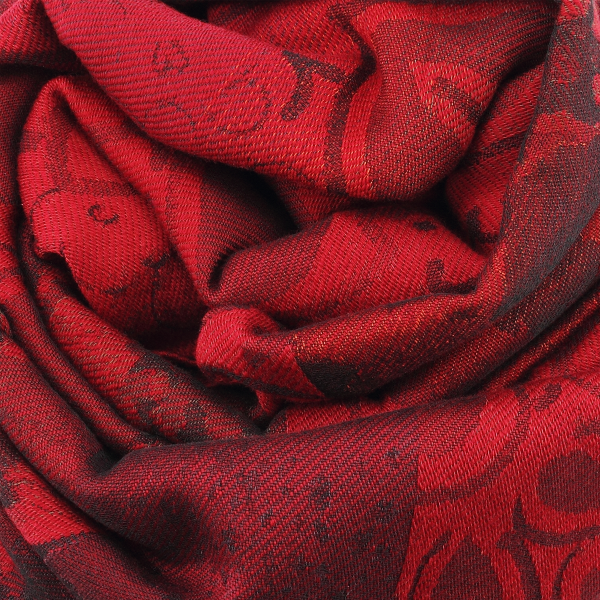 Extra-large-wool-rayon-cotton-silk-red-stole-Sentiment