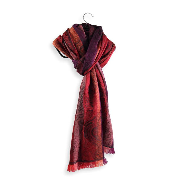 Red-silk-wool-women's-scarf-Victoria