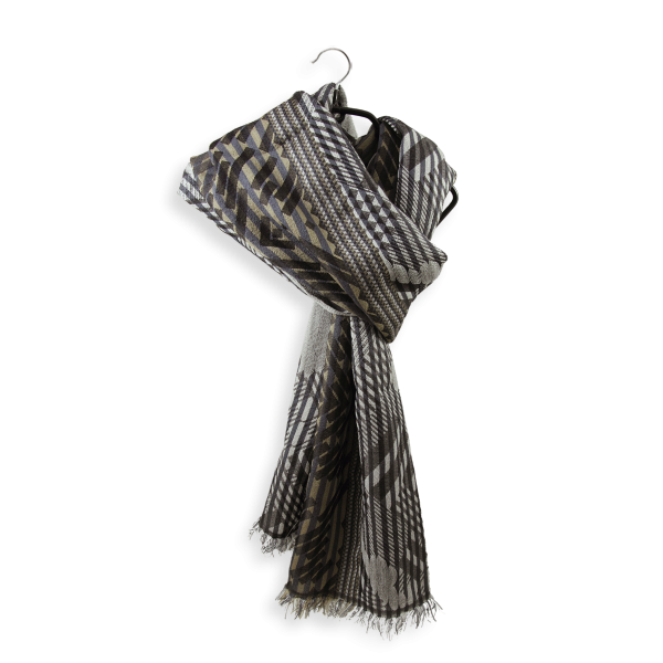 Ride-grey-black-Merino wool-silk-men’s-scarf