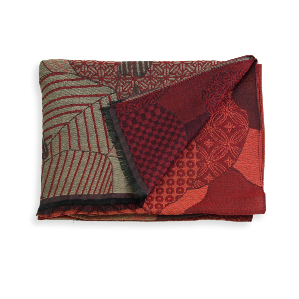 Rust-red-silk-wool-women's-stole-Amour