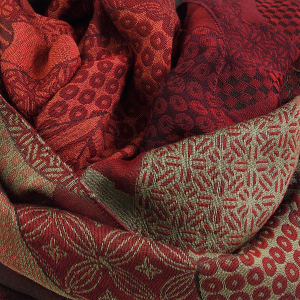 Rust-red-silk-wool-women's-stole-Amour