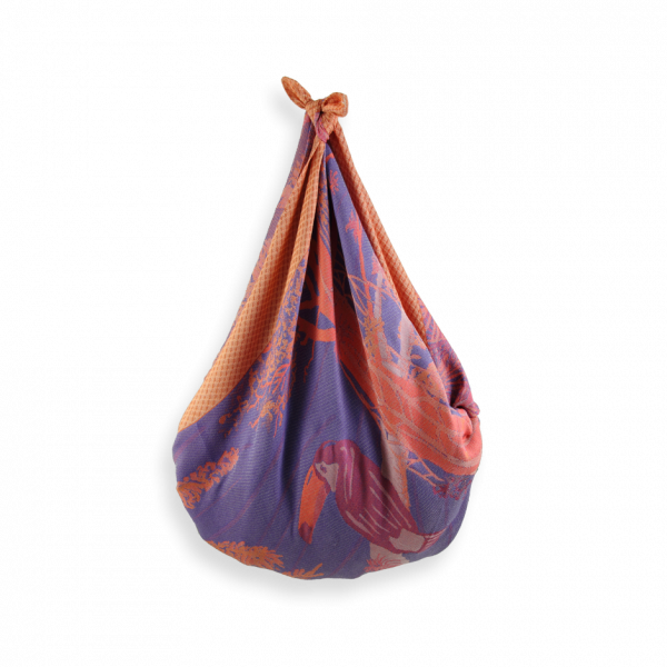 shiki bag abi cotton silk purple orange