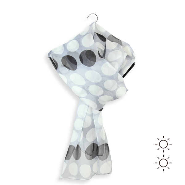 Silk-woman-scarf-printed-dots-grey-A