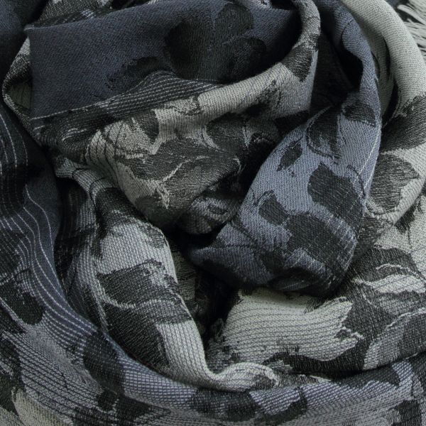 Gray-silver-wool-silk-women's-stole-Romantique