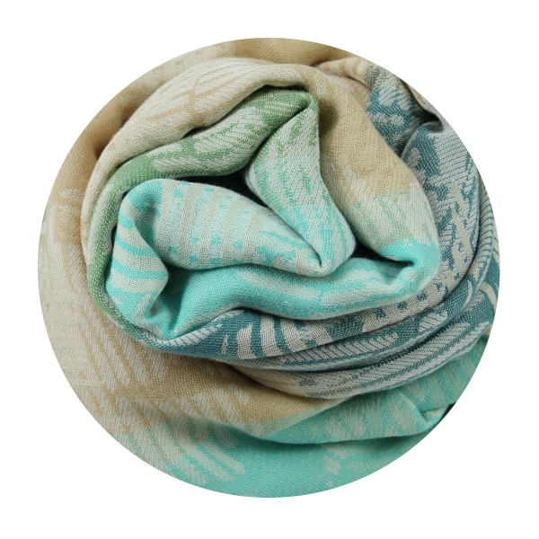 Woman-stole-cotton-modal-Columbia-turquoise-beige-1A