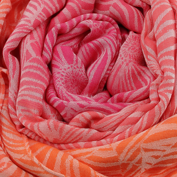 Summer-pink-coral-cotton-rayon-women’s-stole