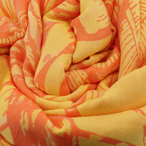 Arum-yellow-orange-rayon-cotton-women’s-over size stole