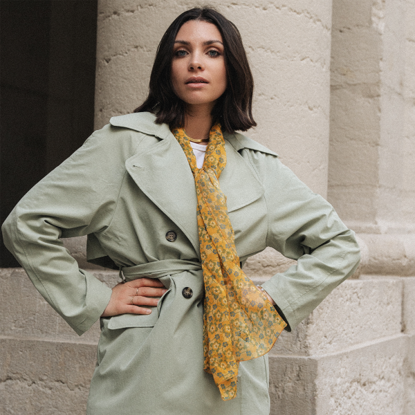 Yellow-flowers-printed-silk-muslin-women's-airy scarf