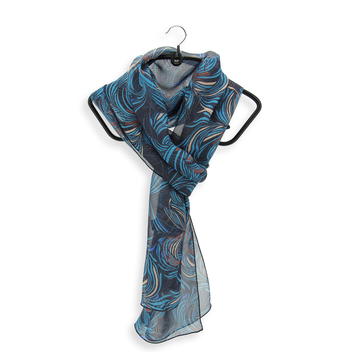 100 silk printed women's scarf in a timeless style French elegant chic