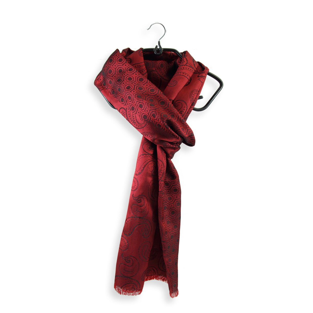 Luxury men's silk red scarf Ultra stylish