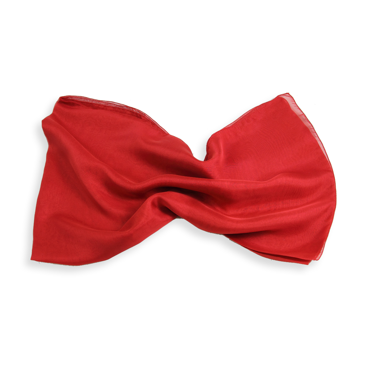plain red silk scarf