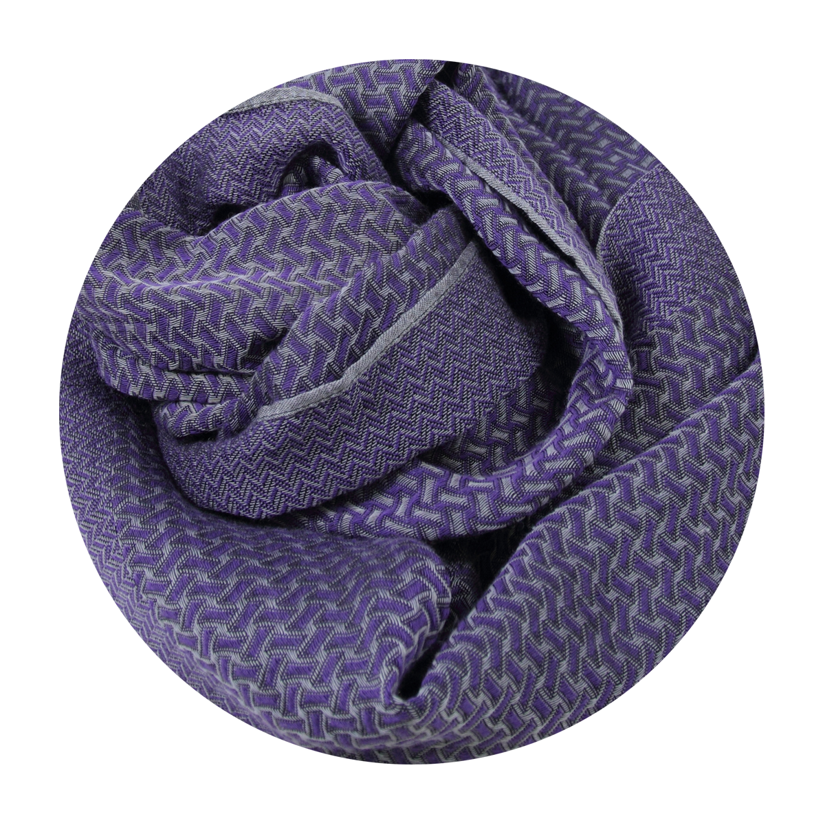 Beautiful large man scarf purple in cashmere Chic and elegant.