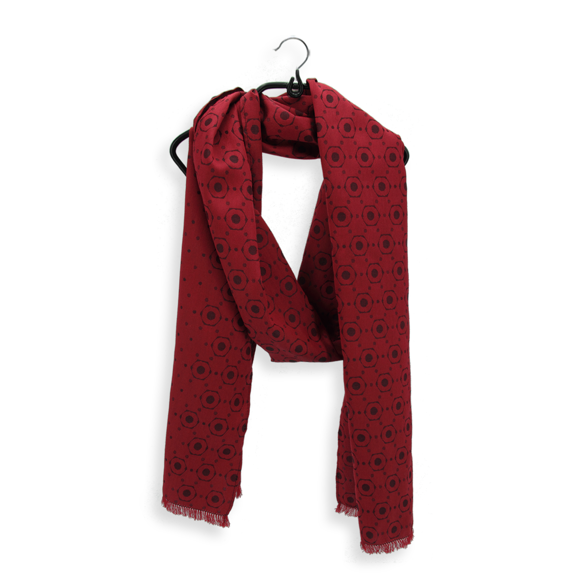 Luxurious and traditional scarf Red for men in silk.