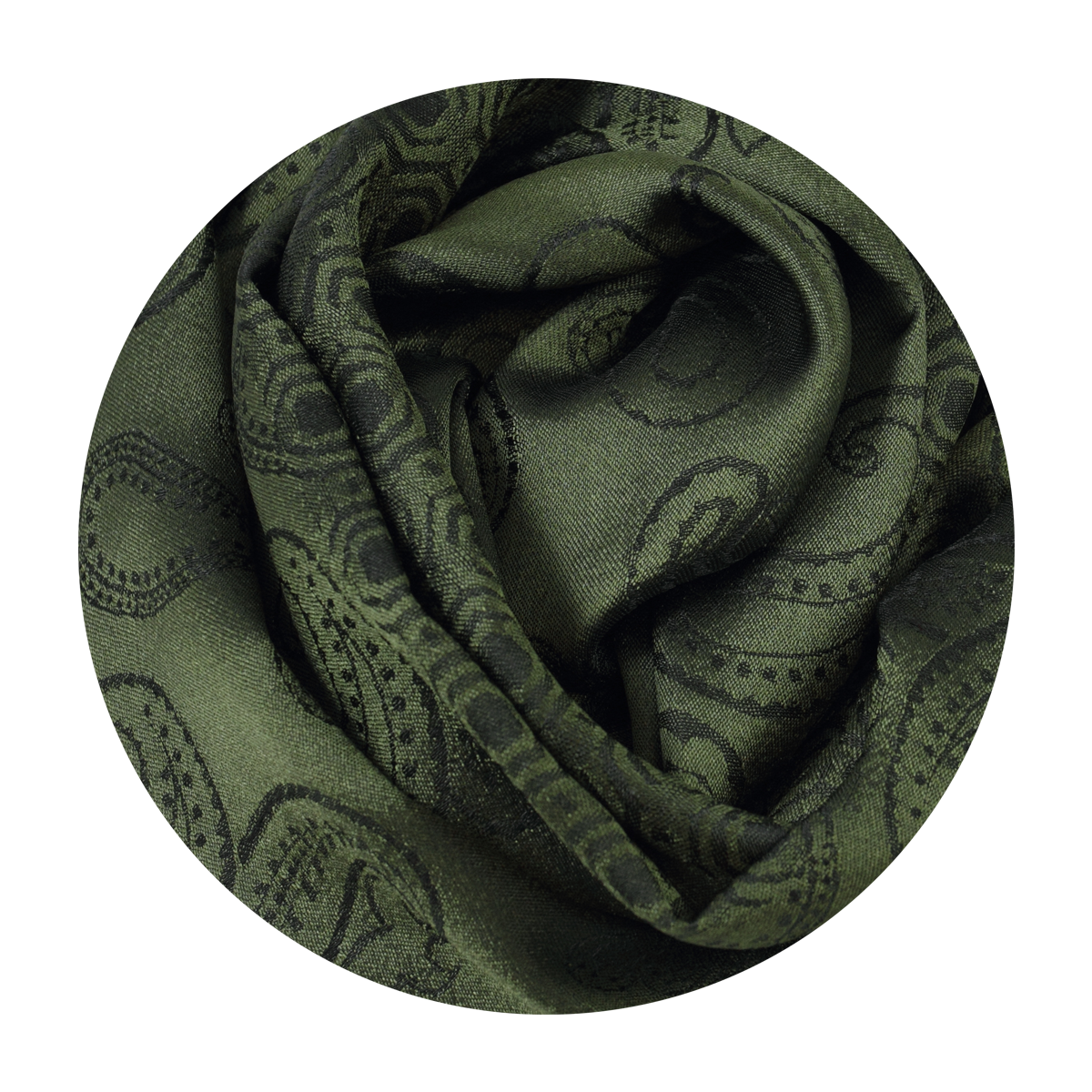 green silk scarf