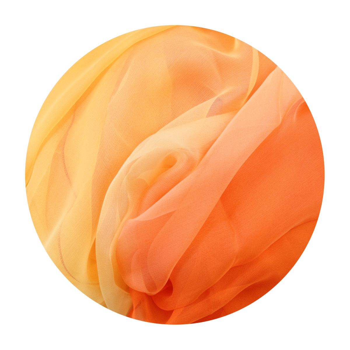 Stole woman yellow orange in light and vaporous silk Very elegant